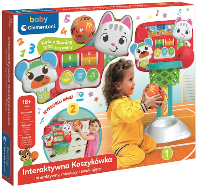50384 Clementoni Interaktywna Koszykówka zabawka edukacyjna piłka