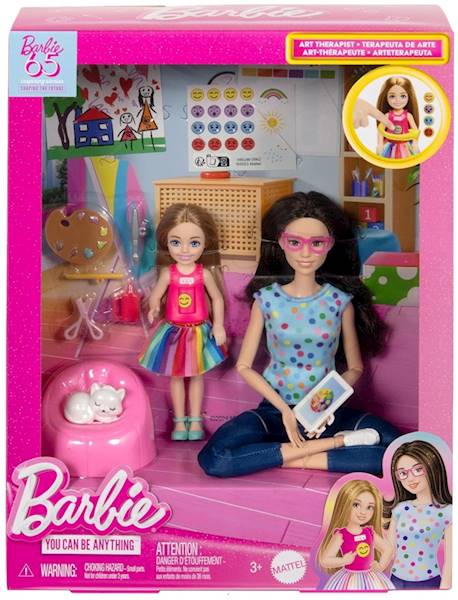 5888 Lalka Barbie You can be anything Arteterapia zestaw z 2 lalkami