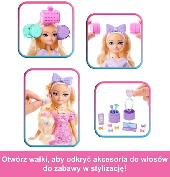 3280 Barbie Dream Besties lalka Malibu z akcesoriami Wyszykuj się ze mną