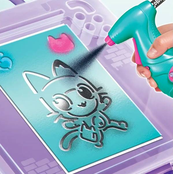 2176 Kreatywny zestaw z aerografem Koci Domek Gabi Walizeczka kociej artystki