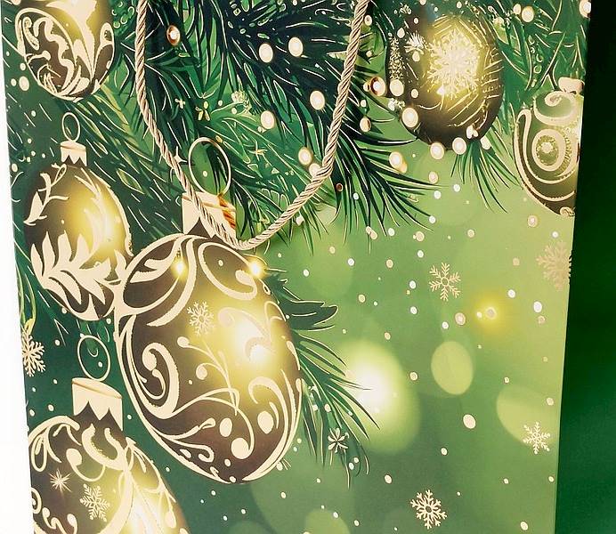 4702  Torba torebka prezentowa świąteczna Boże Narodzenie  42 x 31 x 12 cm