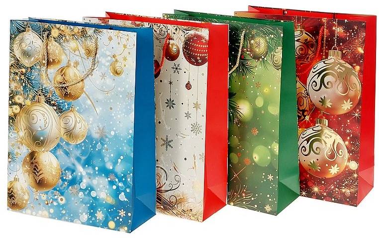 4702  Torba torebka prezentowa świąteczna Boże Narodzenie  42 x 31 x 12 cm