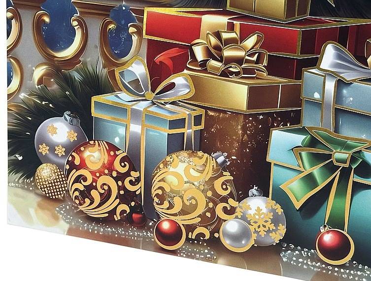 8991  Torba torebka prezentowa świąteczna Boże Narodzenie 32 x 26 x 12 cm