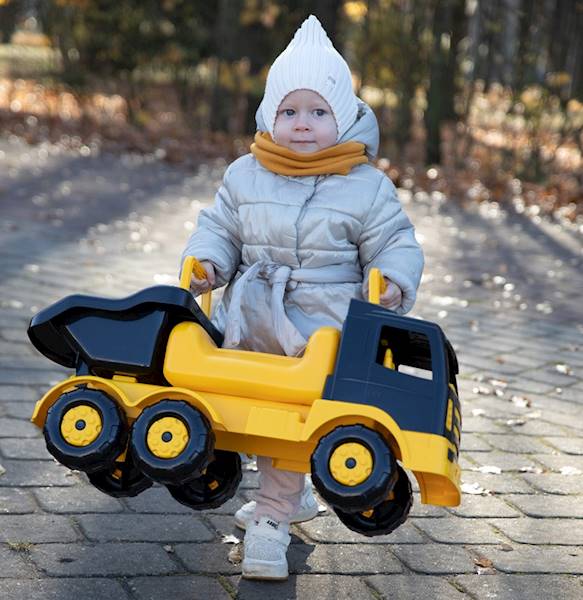 3520 Duża Ciężarówka Wywrotka Jeździk– Auto do piasku i jazdy – pojazd budowlany