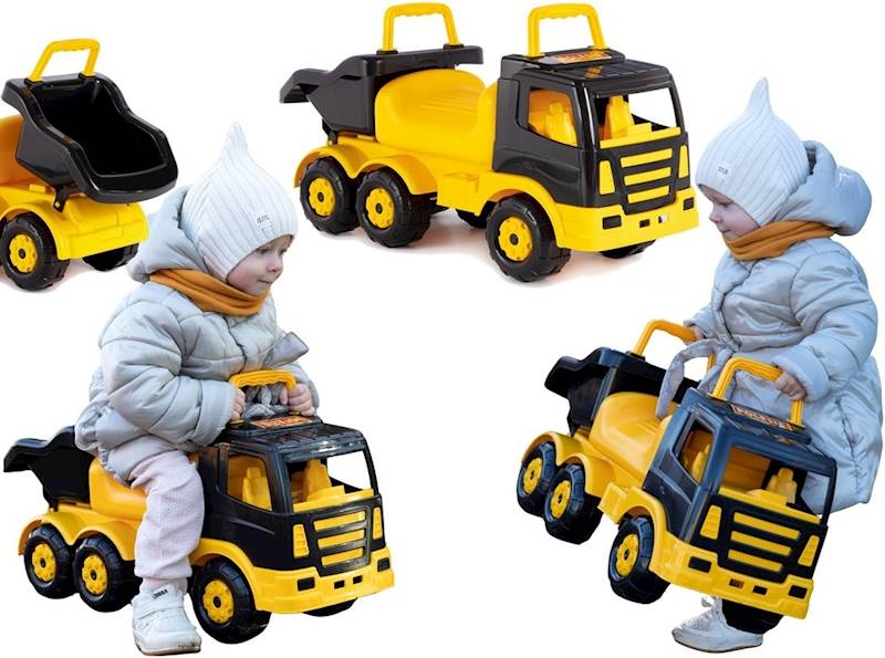 3520 Duża Ciężarówka Wywrotka Jeździk– Auto do piasku i jazdy – pojazd budowlany