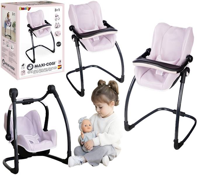 2429 Maxi Cosi 3w1 Krzesełko Do Karmienia Bujaczek Nosidełko Fotelik Dla Lalki