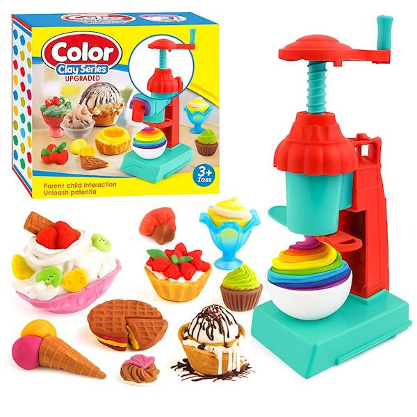 8035 Masa Plastyczna Maszynka Wyciskarka do Lodów Zestaw TUBY 