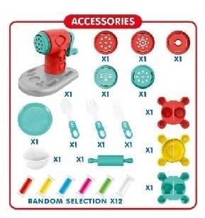 8028 Ciastolina Maszynka do Makaronu Zestaw Kreatywny Desery Kuchnia