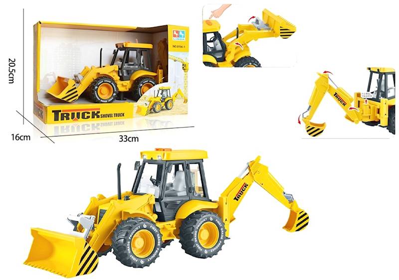 9522 Koparko-Ładowarka 30 cm z Ruchomym Ramieniem Pojazd Budowlany
