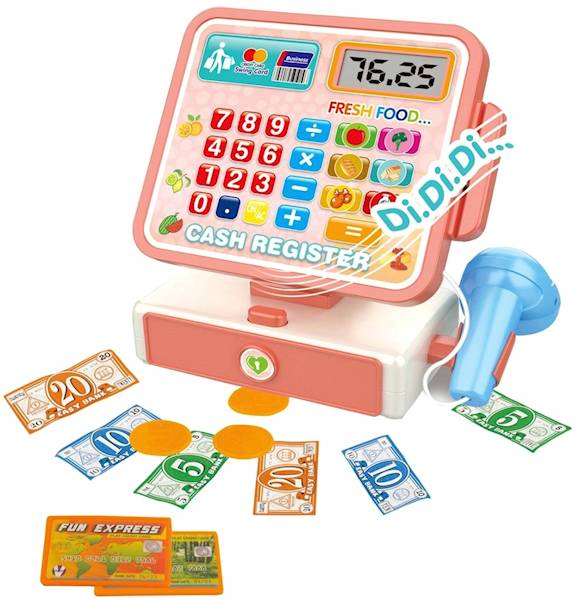 7601 Kasa Fiskalna z Dźwiękiem i Światłem Zestaw Sklepowy Skaner Akcesoria