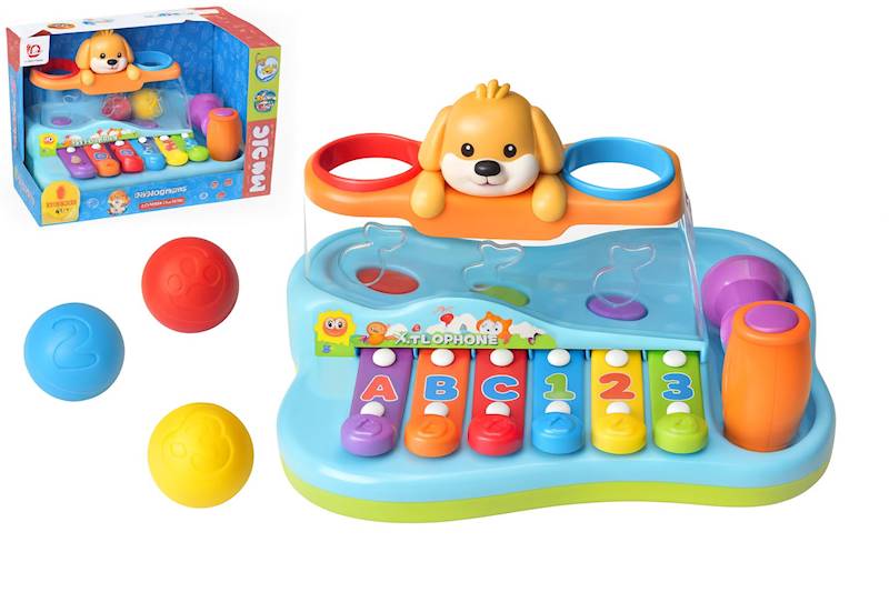 7366 Zabawka Edukacyjna Cymbałki z Młoteczkiem Wbijanie Piłeczek