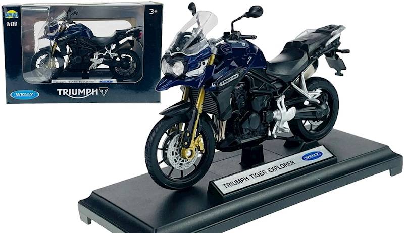 1:18 METALOWY MODEL WELLY MOTOR TRIUMPH TIGER EXPLORER 12836