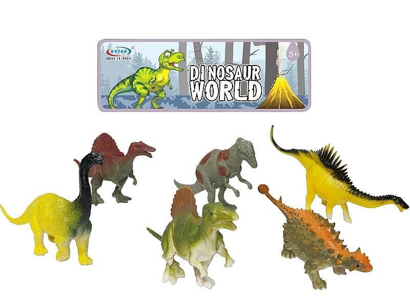 8045 Duży Zestaw Dinozaurów Figurki 6 szt. Zabawki Dla Dzieci Dinozaury