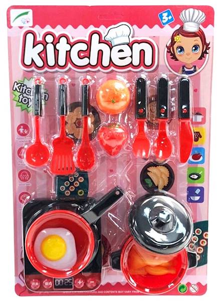 9811 Zestaw Kuchenny Garnek Patelnia Kuchenka Akcesoria Zabawka Gotowanie