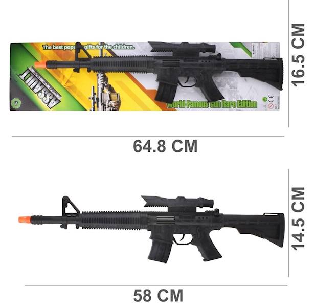 0572 Karabin Zabawka Dla Dzieci Duży Karabin Szturmowy Dźwięk Broń Zabawka 