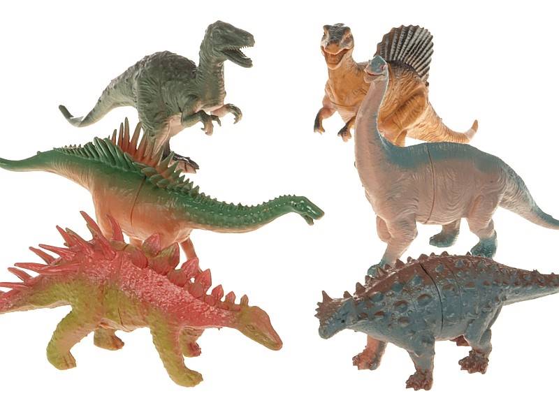 4153 Duży Zestaw Dinozaurów Figurki 6 szt. Zabawki Dla Dzieci Dinozaury 