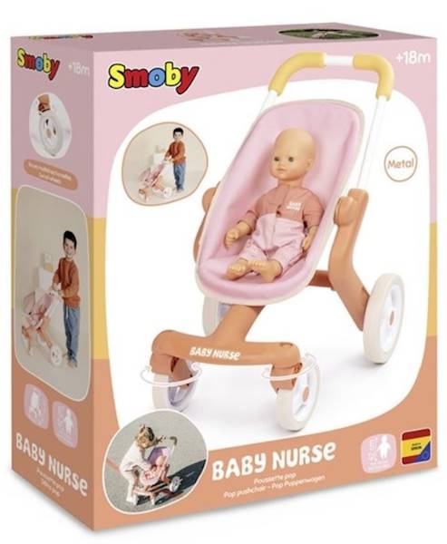 2241 Smoby Baby Nurse Mój pierwszy wózek spacerówka dla lalki obrotowe koła 