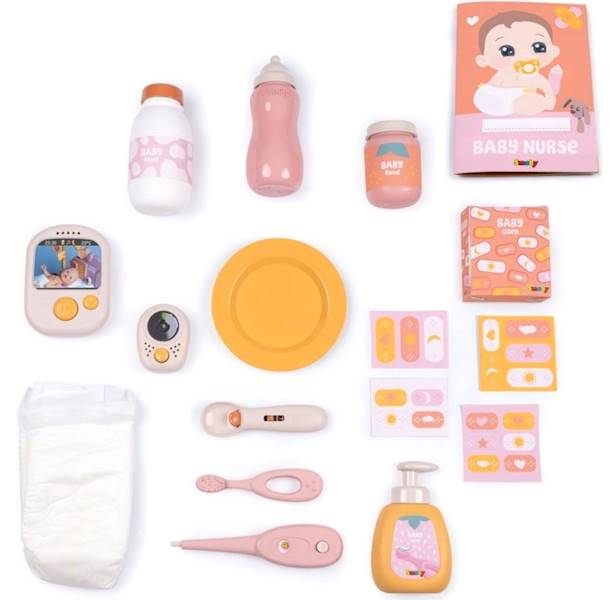 3934 Smoby Baby Nurse Kącik Opiekunki Łóżeczko Interaktywny Zestaw