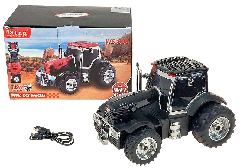 7537 Przenośny głośnik realistyczny model samochodu Traktor radio fm 