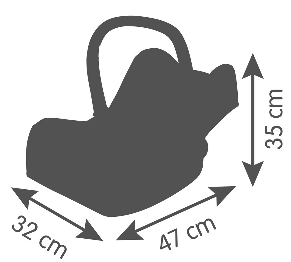 2412 Smoby MAXI COSI Nosidełko Fotelik Samochodowy dla Lalek jasnoróżowy