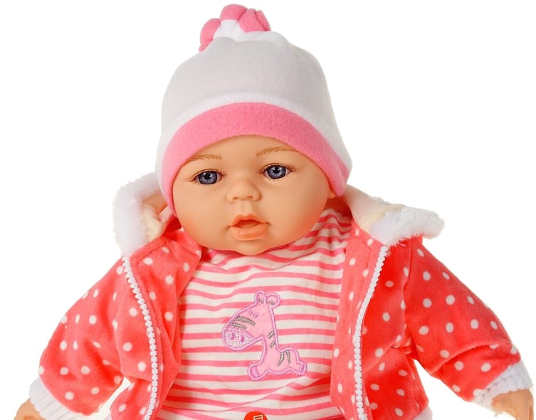 5289 Lalka bobas dziewczynka 45cm interaktywna miękka akcesoria ubranko 