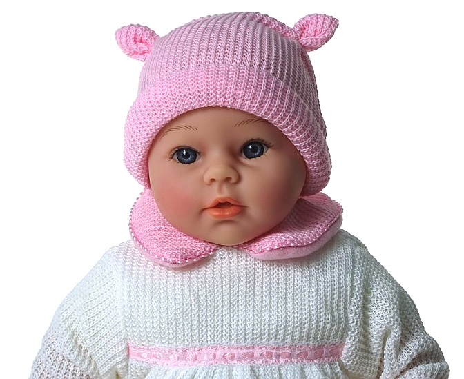 5135 Lalka bobas 45cm interaktywna miękka lalka niemowlak w ubranku