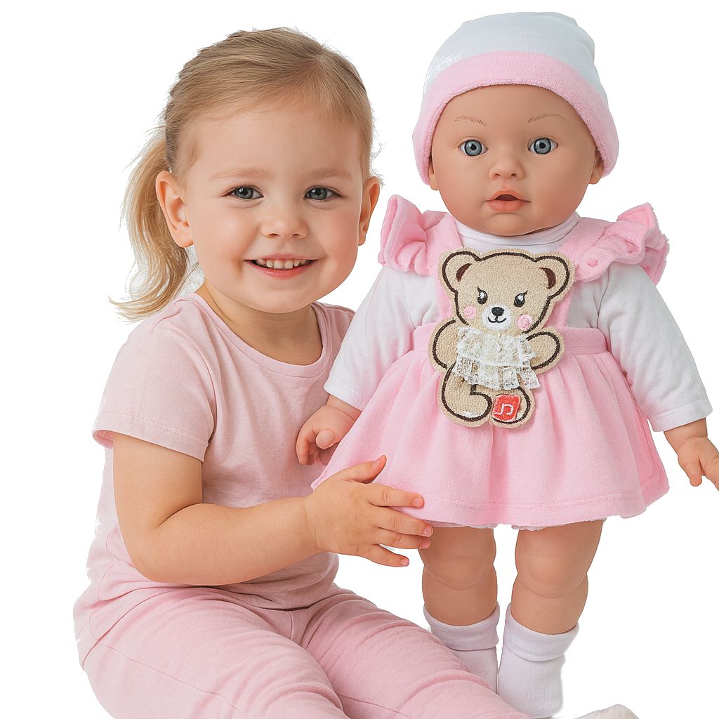 3530 Lalka bobas 40cm interaktywna miękka lalka niemowlak w ubranku 3530