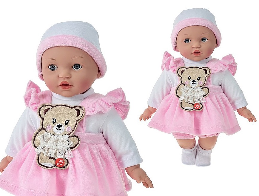 3530 Lalka bobas 40cm interaktywna miękka lalka niemowlak w ubranku 3530