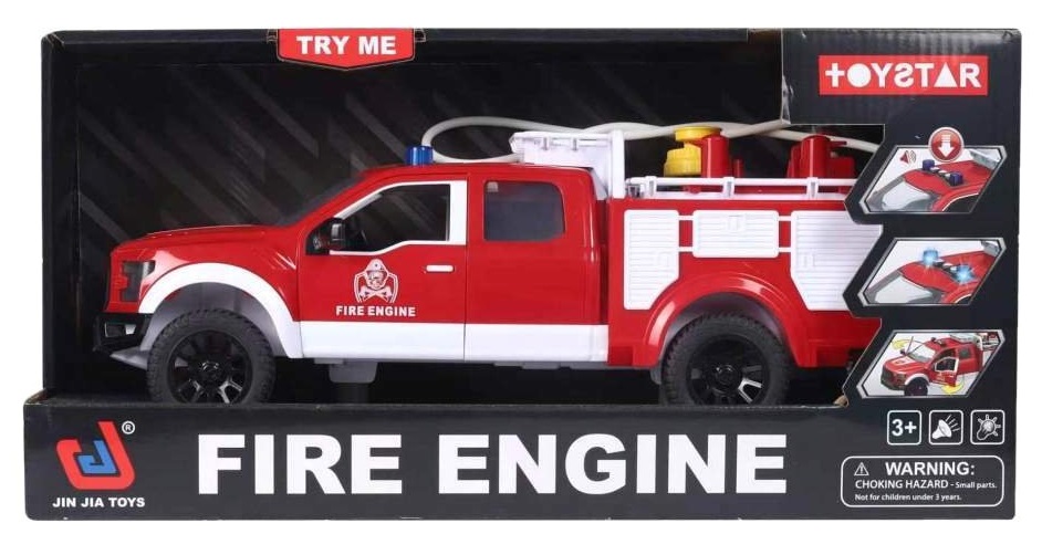 0519 Wóz strażacki Auto straż pożarna z dźwiękiem i światłami dla dzieci