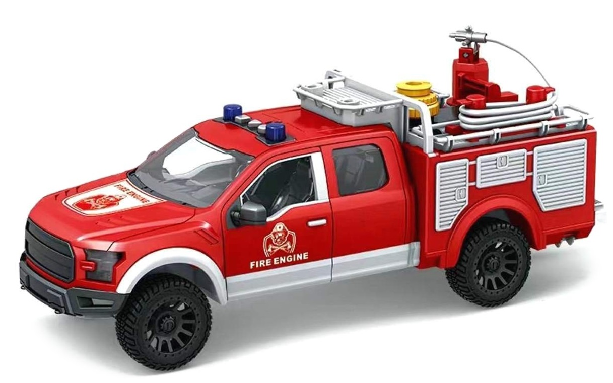 0519 Wóz strażacki Auto straż pożarna z dźwiękiem i światłami dla dzieci