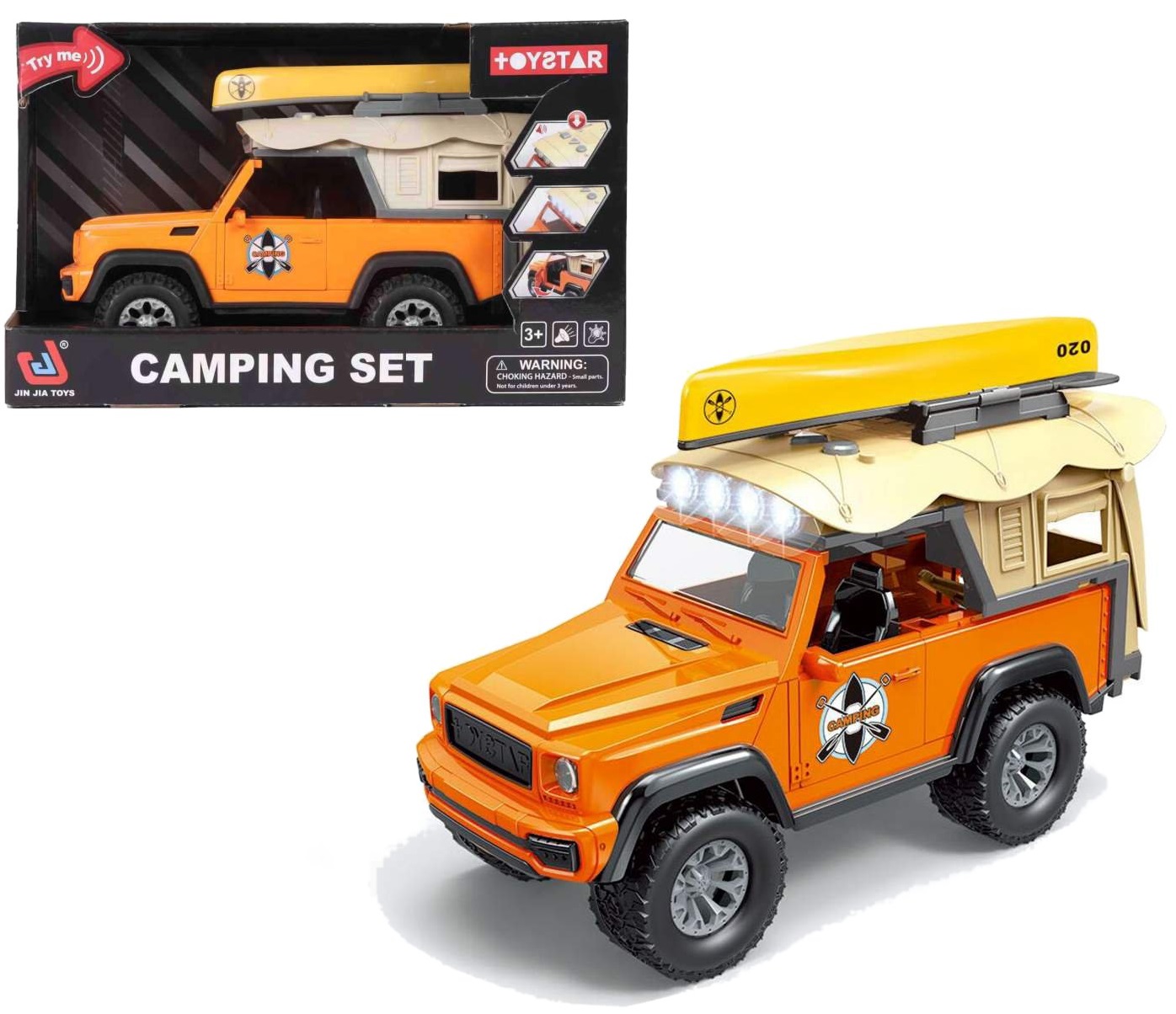 1462 Samochód terenowy auto kempingowe dla dzieci z światłem i dźwiękiem