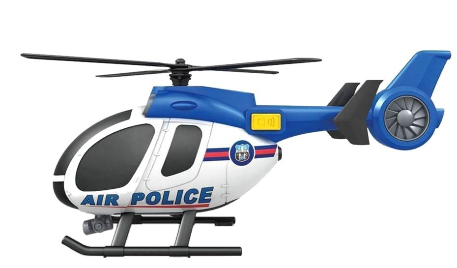 0496 Zestaw policyjny helikopter + samochód policyjny światło dźwięk 