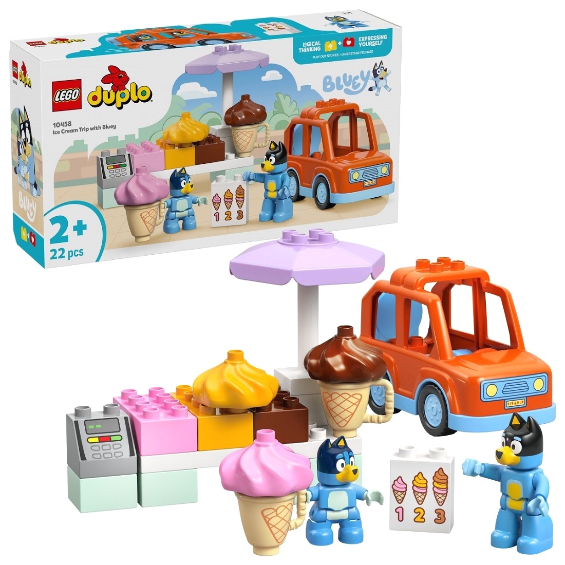10458 Lego Klocki Duplo Bluey Wyprawa po lody z Bluey
