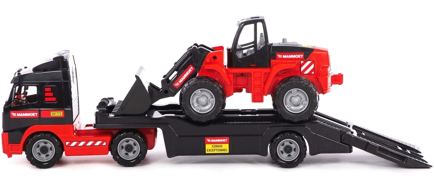 56825 Ciężarówka z lawetą MAMMOET ładowarka Polesie zestaw budowlany dla dzieci