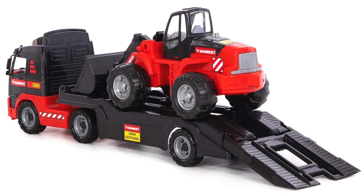 56825 Ciężarówka z lawetą MAMMOET ładowarka Polesie zestaw budowlany dla dzieci