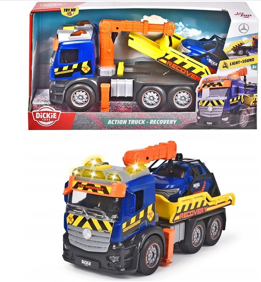 6176 DICKIE TOYS CIĘŻARÓWKA LAWETA Z PODNOŚNIKIEM