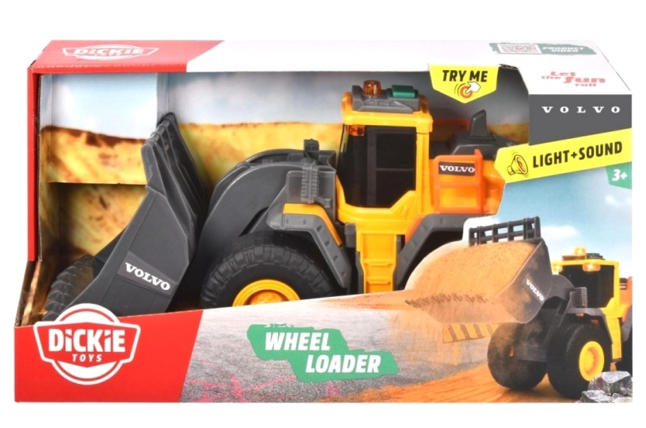 7646 Ładowarka Spychacz VOLVO Dickie Toys światło dźwięk zabawka budowlana