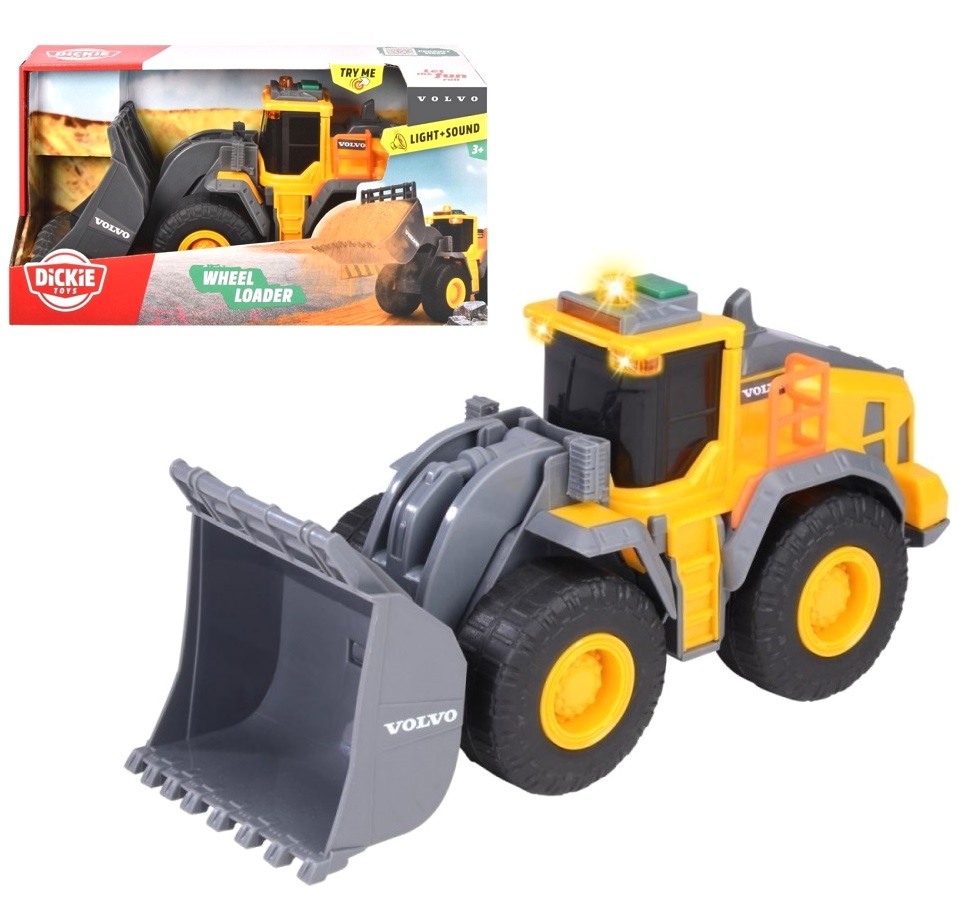 7646 Ładowarka Spychacz VOLVO Dickie Toys światło dźwięk zabawka budowlana