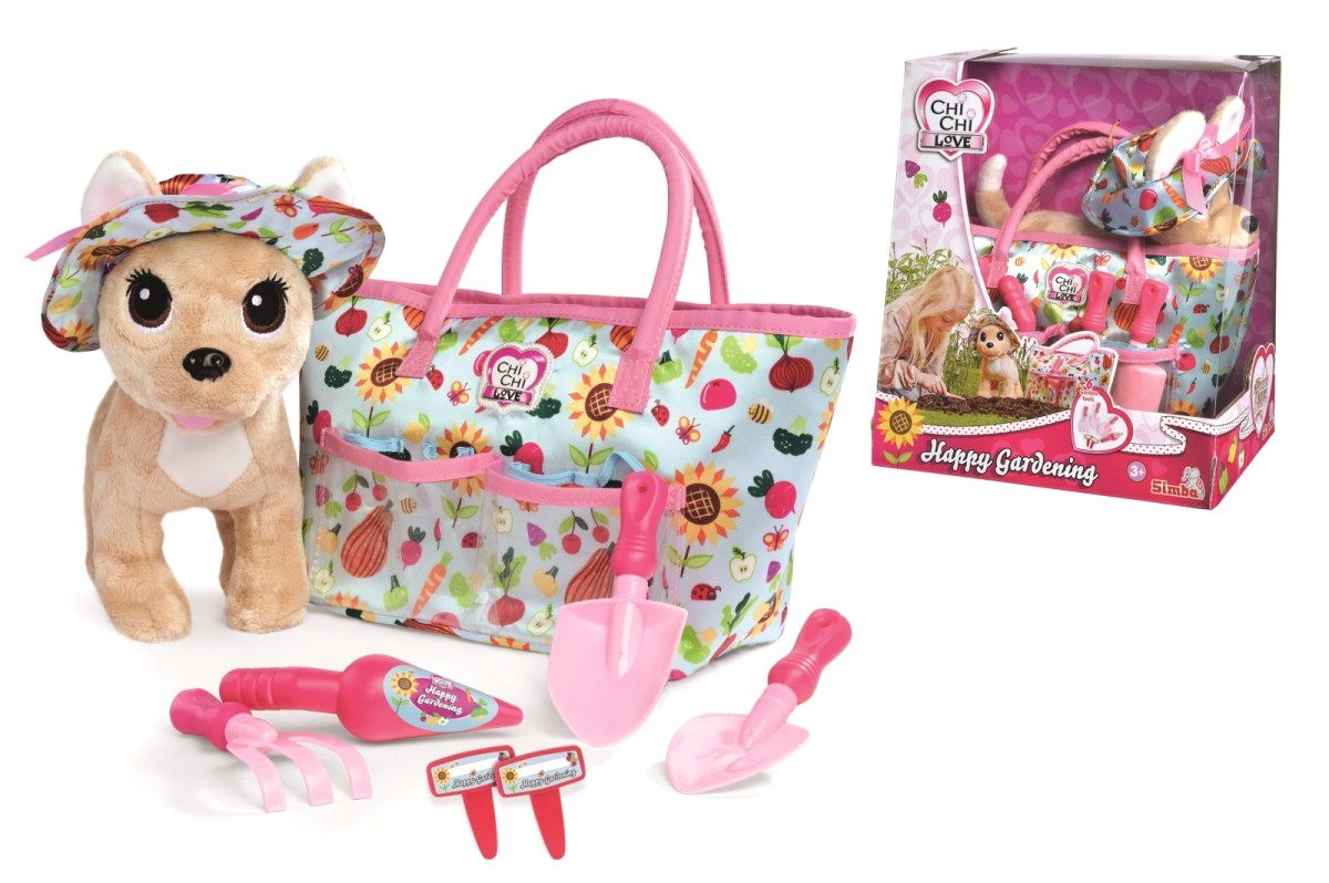 5605 Chi Chi Love zestaw ogrodniczy z pieskiem pluszowym torba narzędzia zabawka