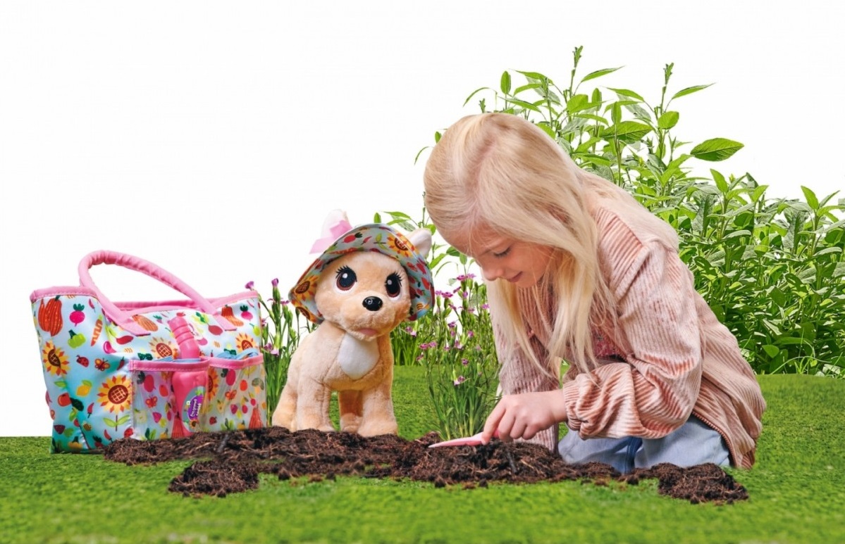 5605 Chi Chi Love zestaw ogrodniczy z pieskiem pluszowym torba narzędzia zabawka