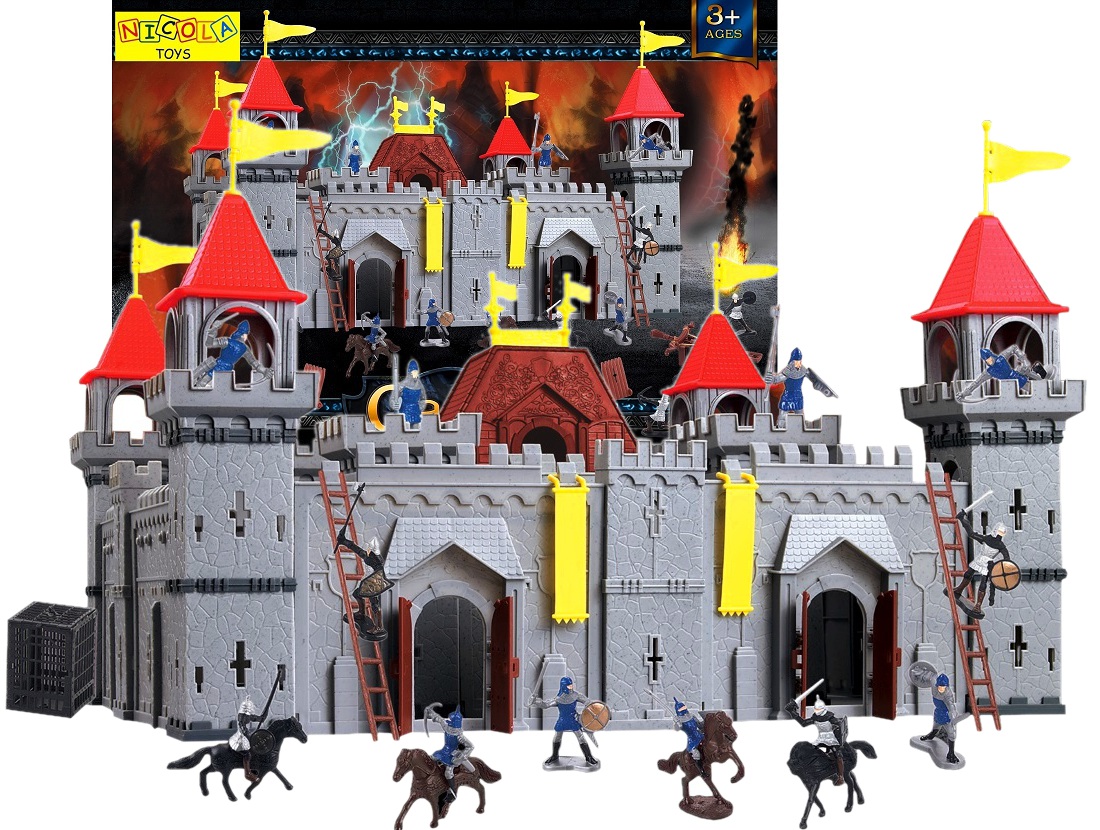 * 4376 DUŻY ZAMEK FORTECA TWIERDZA PAŁAC + RYCERZE