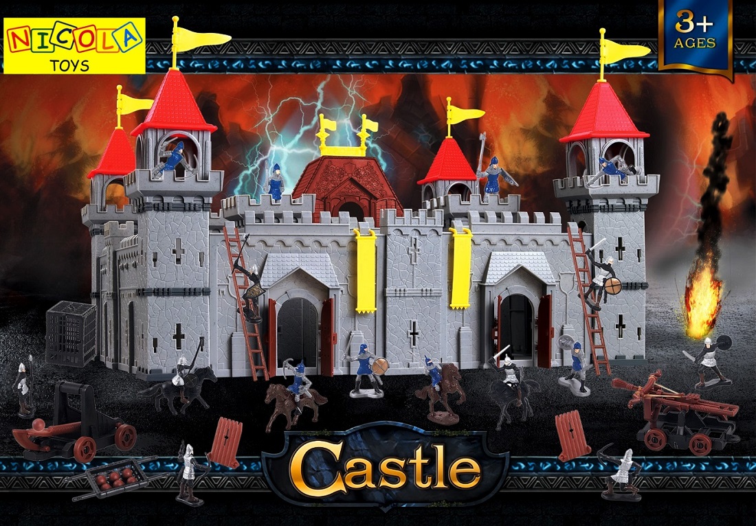 * 4376 DUŻY ZAMEK FORTECA TWIERDZA PAŁAC + RYCERZE