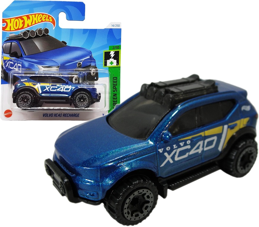 0227 METALOWY SAMOCHODZIK HOT WHEELS VOLVO XC40 RECHARGE GREEN SPEED 14/250
