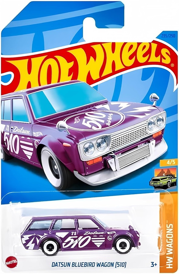 0227 METALOWY SAMOCHODZIK HOT WHEELS DATSUN BLUEBIRD WAGON 510 WAGONS 235/250
