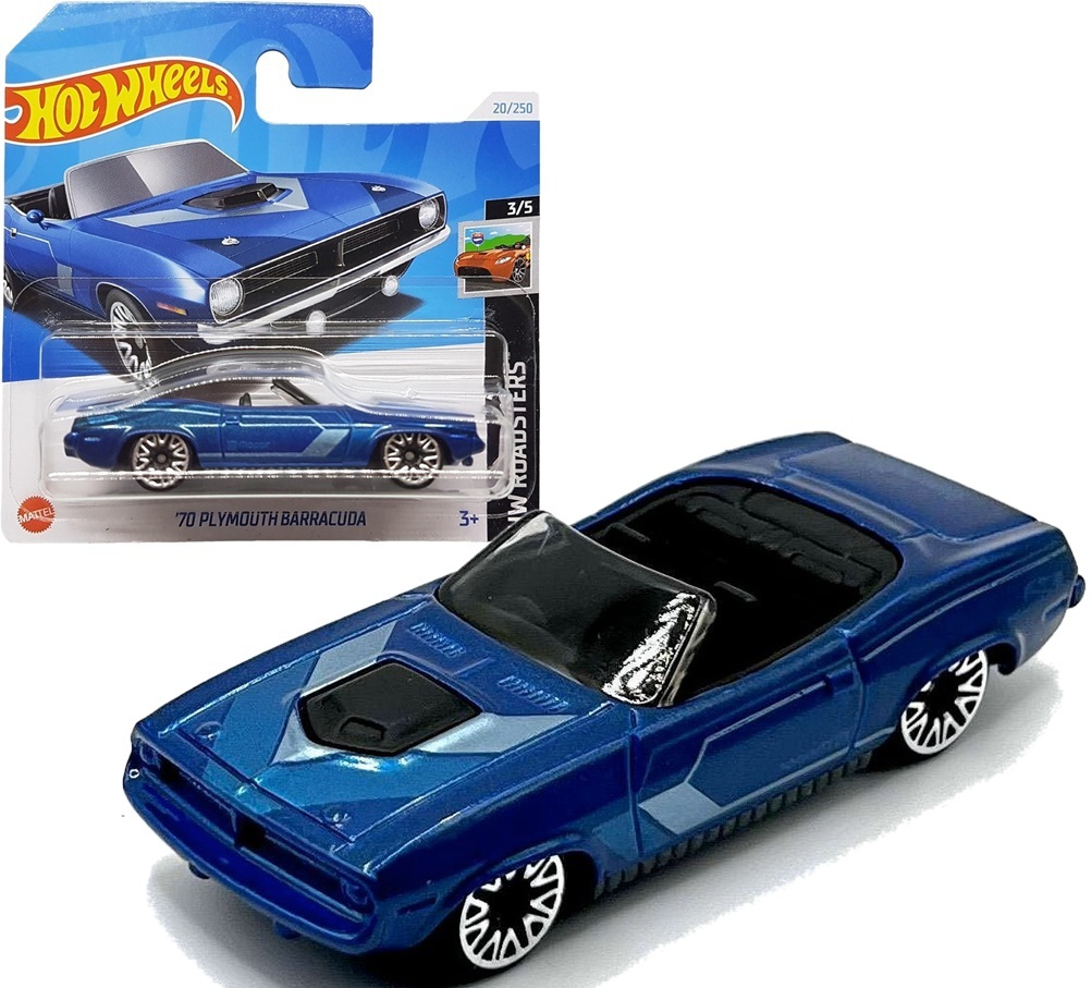 0227 METALOWY SAMOCHODZIK HOT WHEELS '70 PLYMOUTH BARRACUDA HW ROADSTERS 20/250