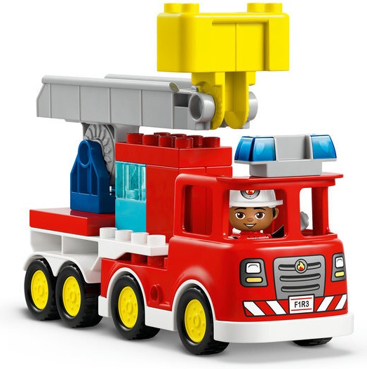 10473 28 elementów Klocki Lego Duplo Wóz strażacki z wężem i strażakiem 