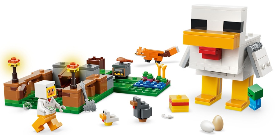 21585 Klocki Lego Minecraft Farma kurczaków 233 elementy 