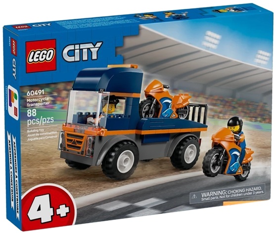 60491 Klocki Lego City Laweta dla motocykli 88 elementów