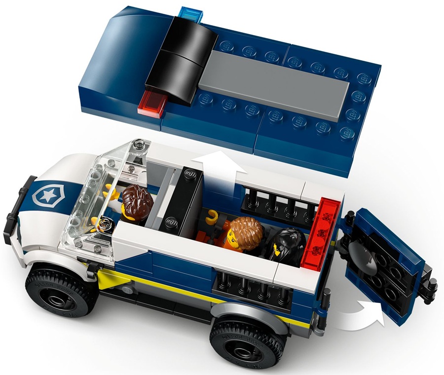60479  Klocki Lego City Furgonetka policyjnego konwoju więziennego 198 elementy 