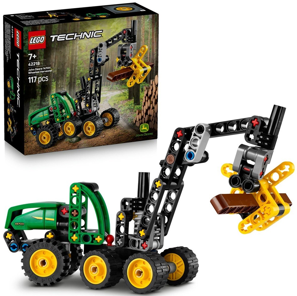 42218 Klocki Lego Technic Harwester kołowy John Deere 1470H 117 elementów 